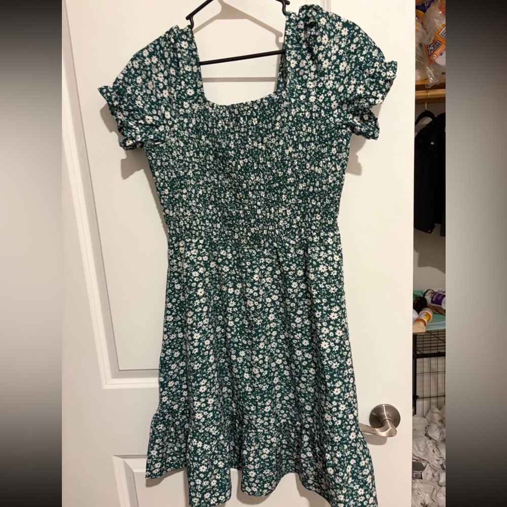 Floral Green Dress